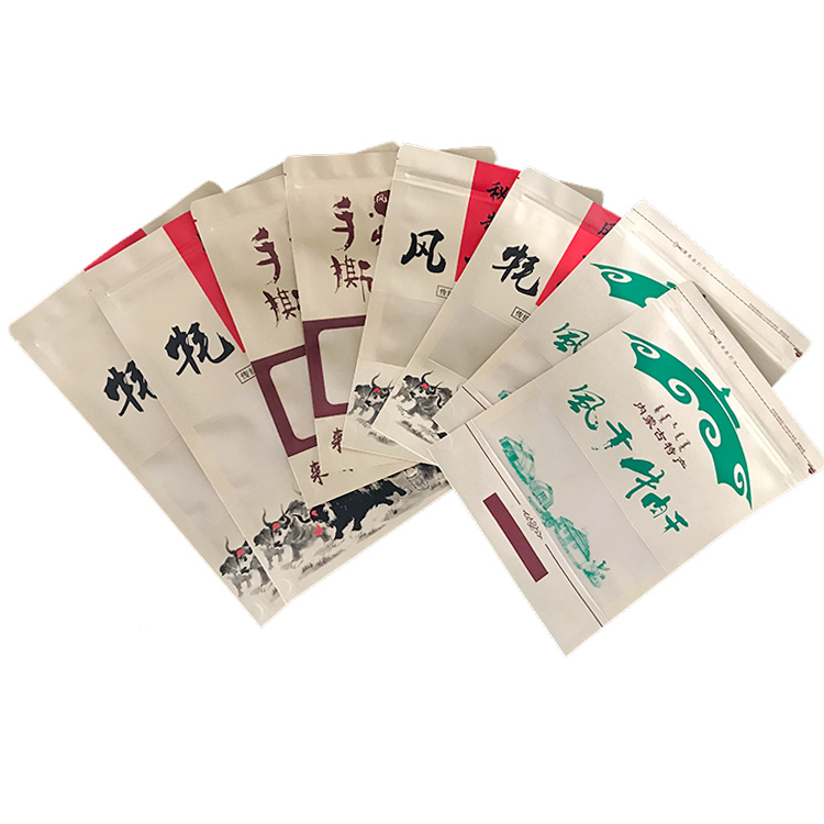 牛肉干牛皮紙自立拉鏈袋 牛肉干牛皮紙自立拉鏈袋