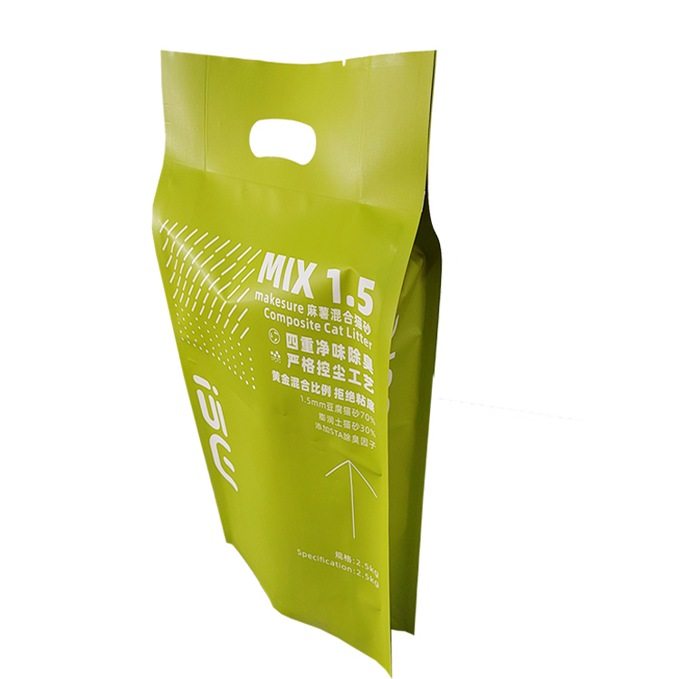 四邊封手提貓砂袋、抽真空混合貓砂包裝