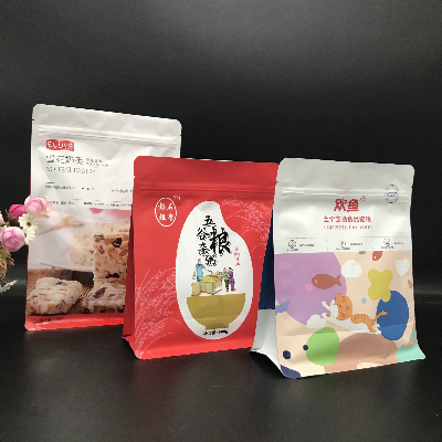 雪花膏彩色印刷八邊封拉鏈袋 雪花膏彩色印刷八邊封拉鏈袋